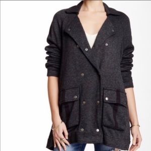 🎉HOST PICK🎉 FREE PEOPLE GRAY PEA COAT JACKET